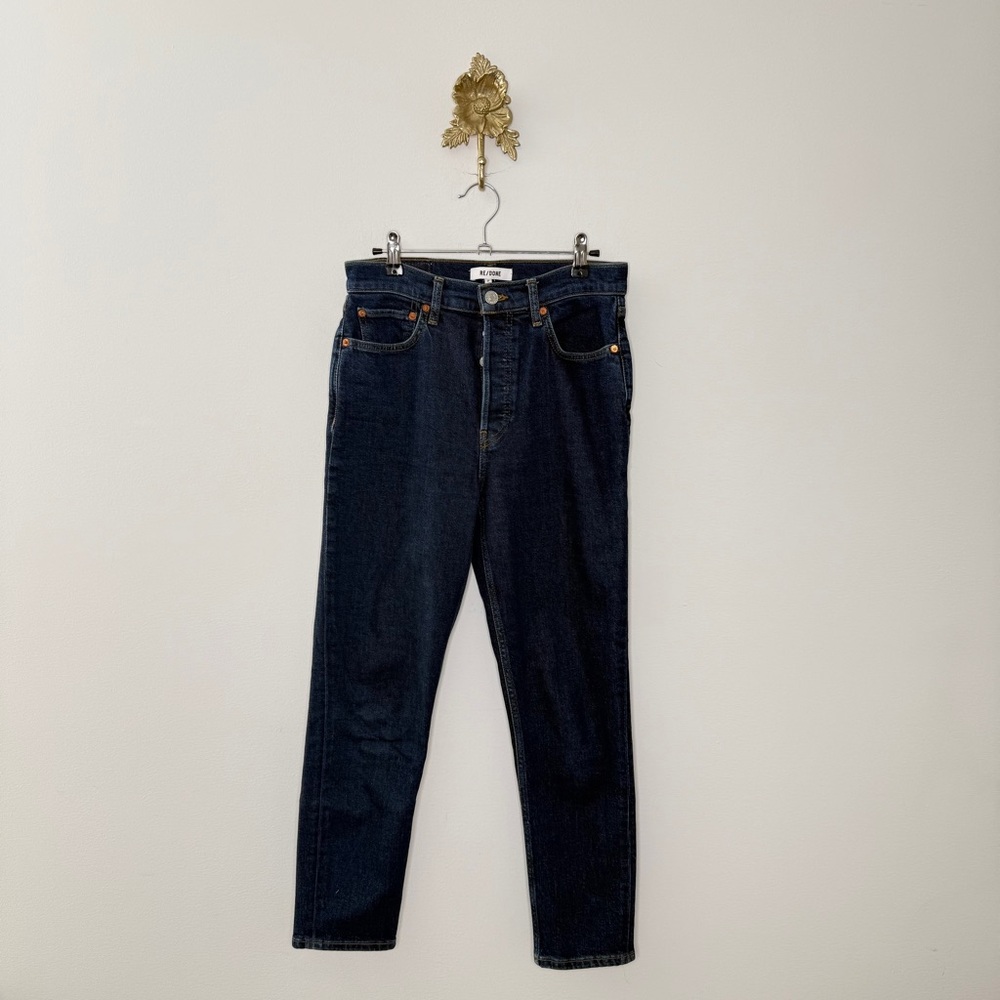 Re/Done High Rise Ankle Crop Jeans 27